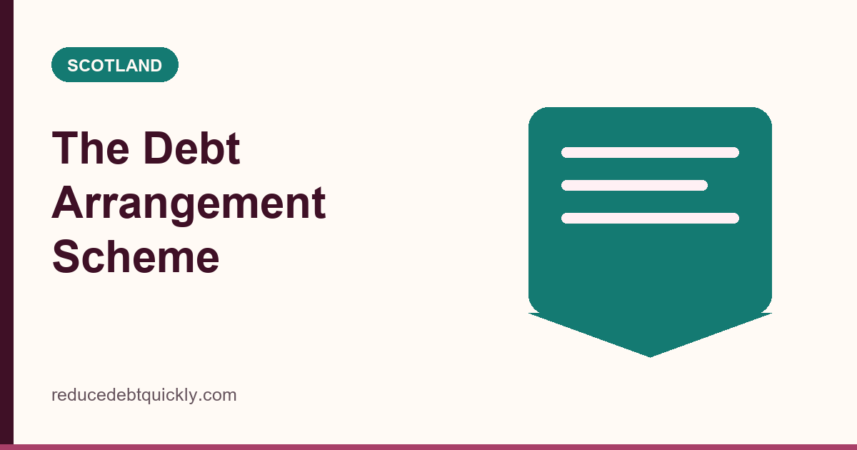 Illustrated card representing the protection offered by the Debt Arrangement Scheme